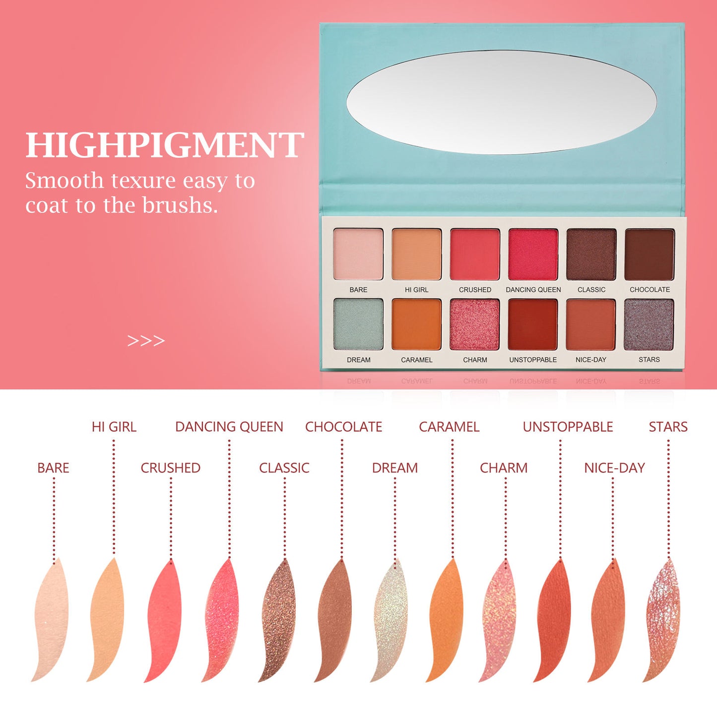 LAS CHICAS High Pigment Silky Eyeshadow Palette